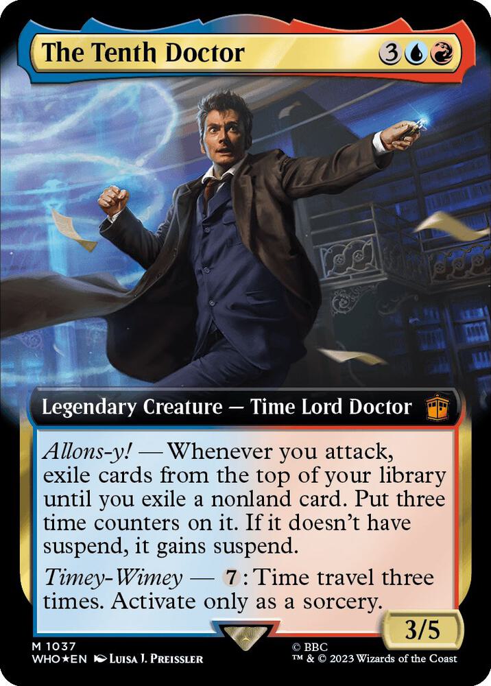 The Tenth Doctor (Extended Art) (Surge Foil) 1037 card from Universes Beyond: Doctor Who