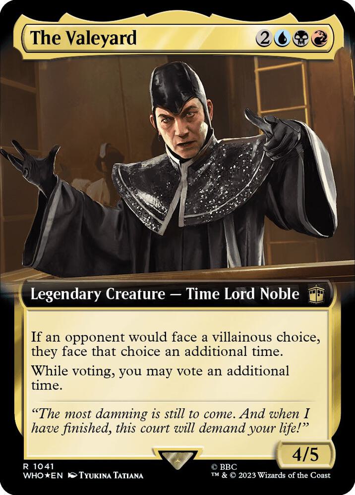 The Valeyard (Extended Art) (Surge Foil) 1041 card from Universes Beyond: Doctor Who