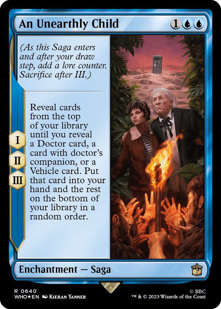 An Unearthly Child (Surge Foil) 640 card from Universes Beyond: Doctor Who