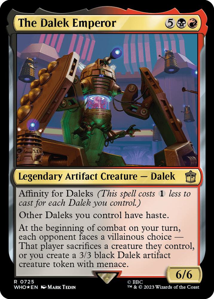 The Dalek Emperor (Surge Foil) 725 card from Universes Beyond: Doctor Who