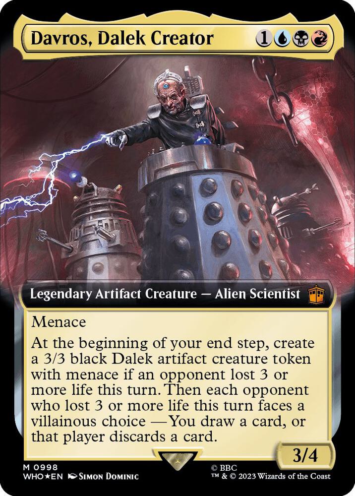 Davros, Dalek Creator (Extended Art) (Surge Foil) 998 card from Universes Beyond: Doctor Who