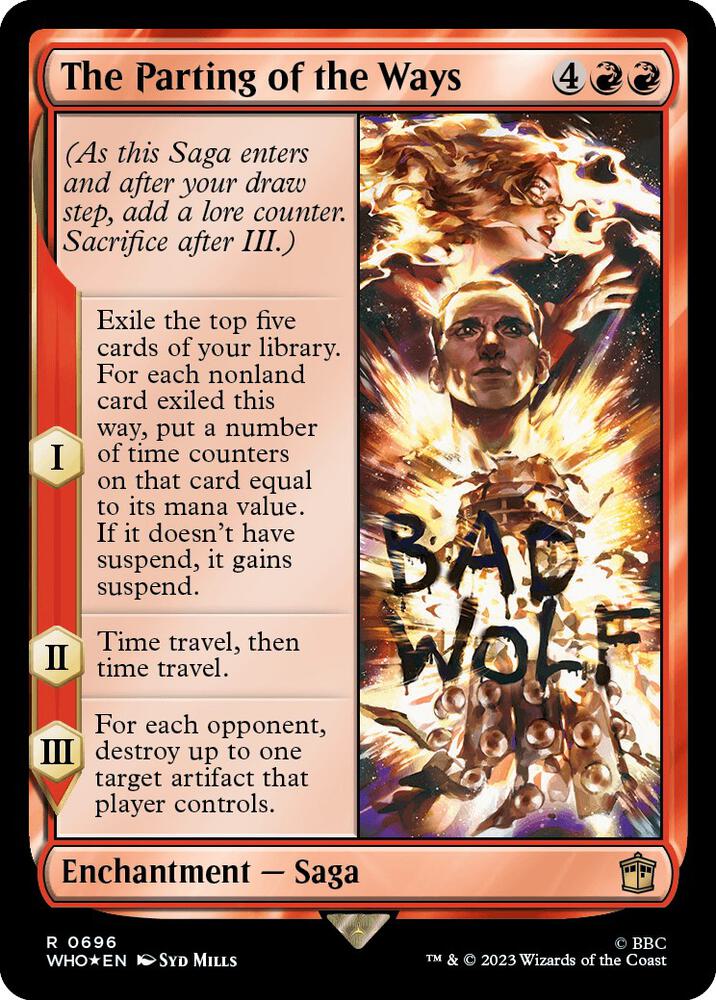 The Parting of the Ways (Surge Foil) 696 card from Universes Beyond: Doctor Who