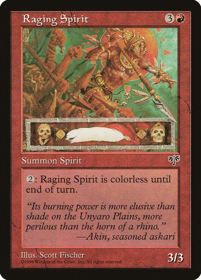 Raging Spirit card from Mirage