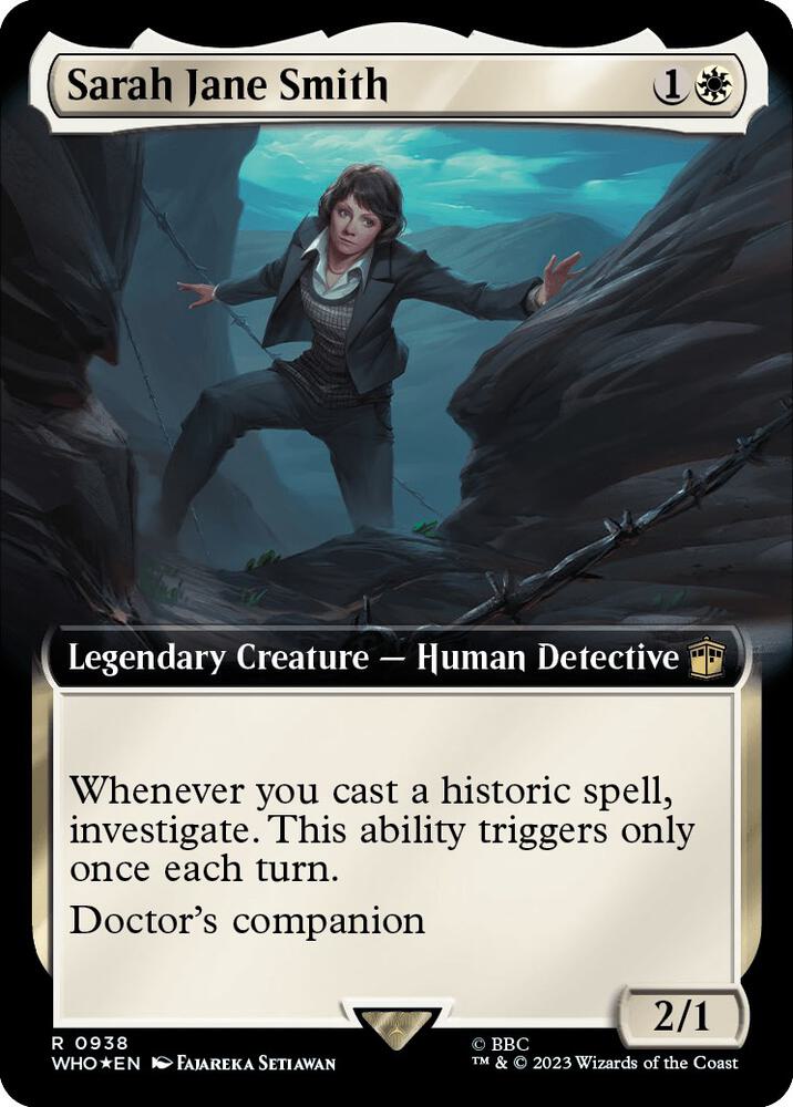 Sarah Jane Smith (Extended Art) (Surge Foil) 938 card from Universes Beyond: Doctor Who