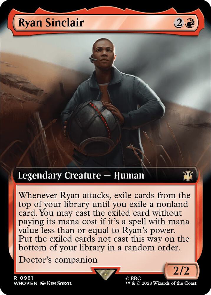 Ryan Sinclair (Extended Art) (Surge Foil) 981 card from Universes Beyond: Doctor Who