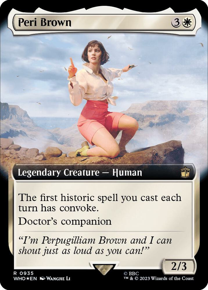 Peri Brown (Extended Art) (Surge Foil) 935 card from Universes Beyond: Doctor Who