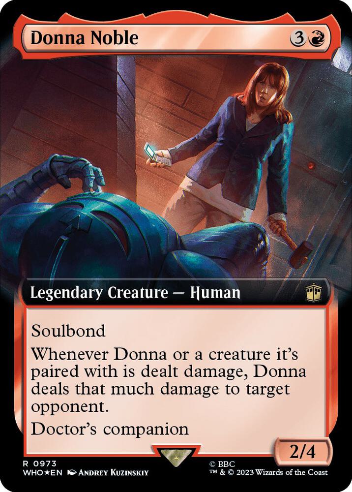 Donna Noble (Extended Art) (Surge Foil) 973 card from Universes Beyond: Doctor Who
