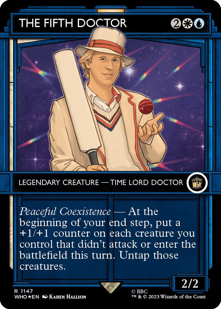The Fifth Doctor (Showcase) (Surge Foil) 1147 card from Universes Beyond: Doctor Who