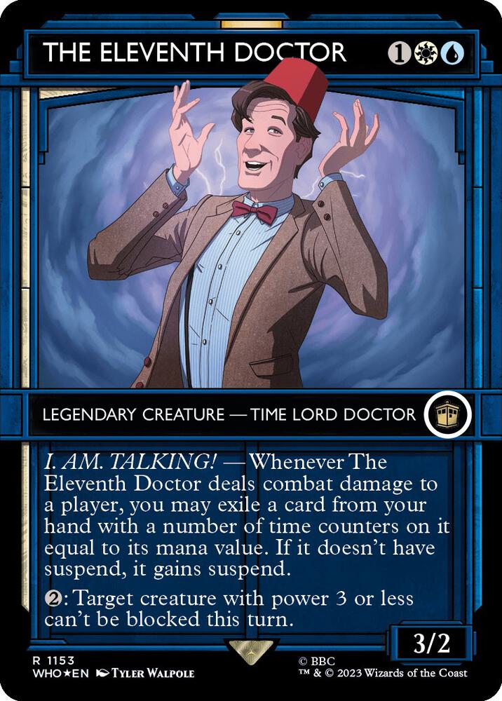 The Eleventh Doctor (Showcase) (Surge Foil) 1153 card from Universes Beyond: Doctor Who