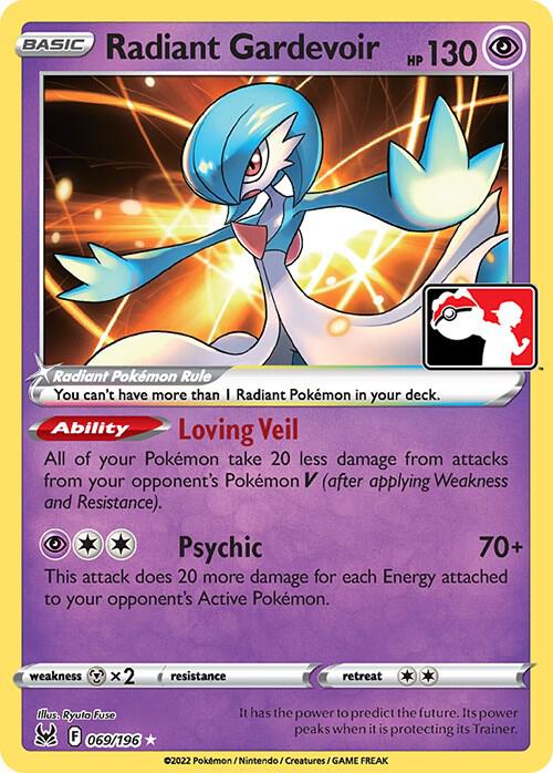 Radiant Gardevoir 069/196 card from Prize Pack Series Cards
