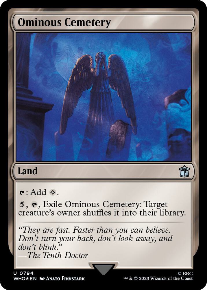 Ominous Cemetery (Surge Foil) 794 card from Universes Beyond: Doctor Who