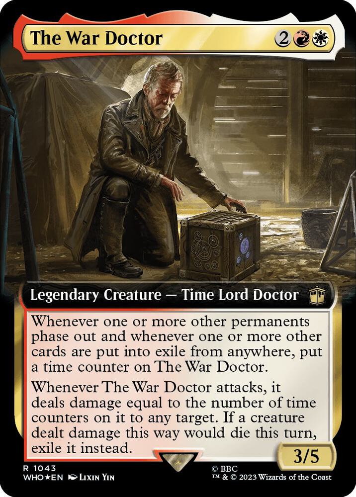 The War Doctor (Extended Art) (Surge Foil) 1043 card from Universes Beyond: Doctor Who