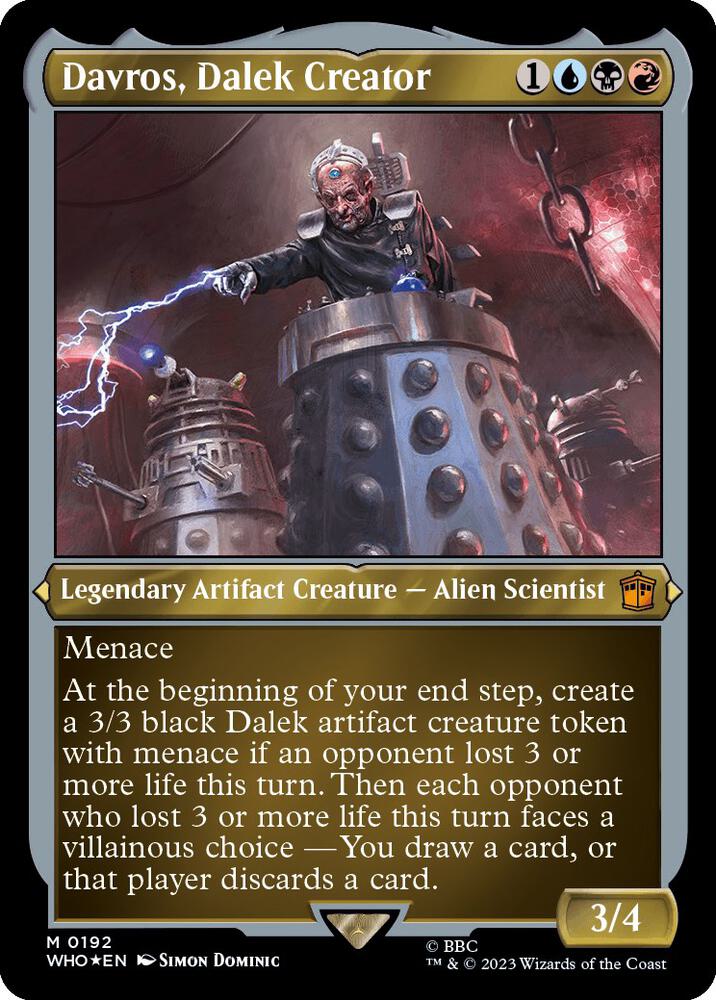 Davros, Dalek Creator (Display Commander) - Thick Stock 192 card from Universes Beyond: Doctor Who