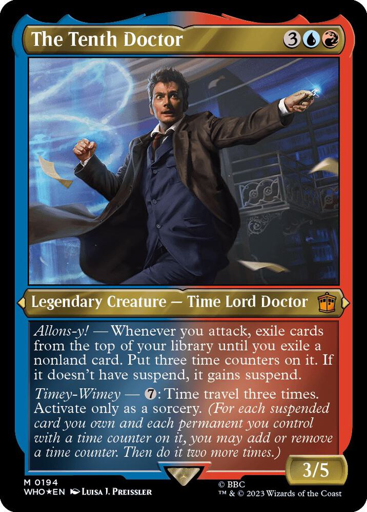 The Tenth Doctor (Display Commander) - Thick Stock 194 card from Universes Beyond: Doctor Who