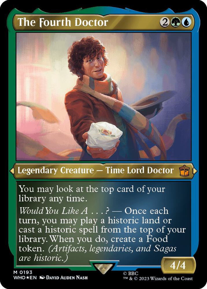 The Fourth Doctor (Display Commander) - Thick Stock 193 card from Universes Beyond: Doctor Who