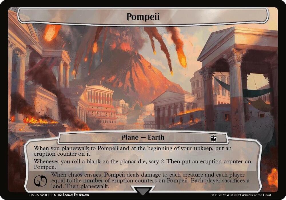 Pompeii 595 card from Planechase: Universes Beyond: Doctor Who