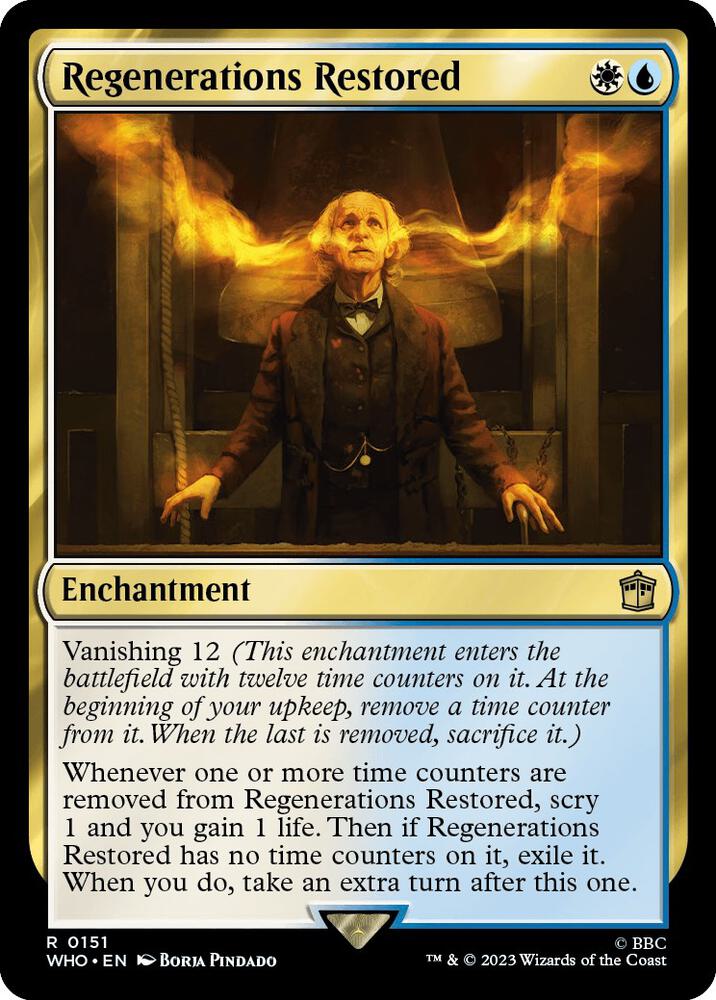 Regenerations Restored 151 card from Universes Beyond: Doctor Who