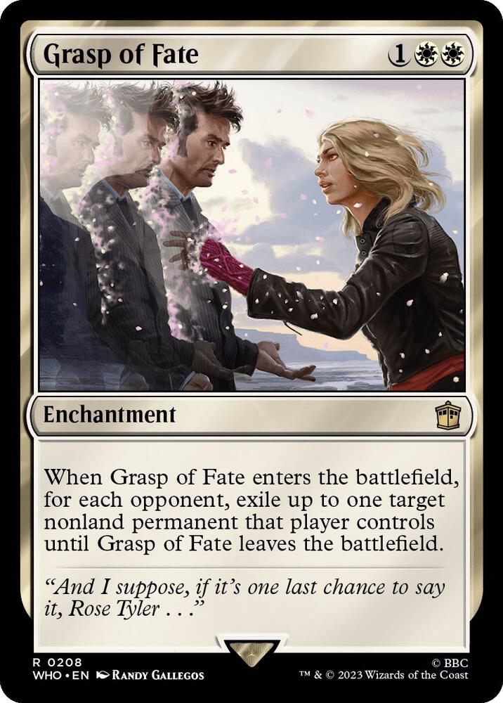 Grasp of Fate 208 card from Universes Beyond: Doctor Who