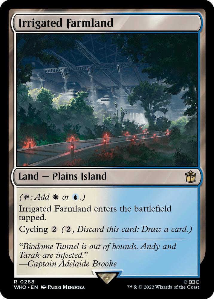 Irrigated Farmland 288 card from Universes Beyond: Doctor Who