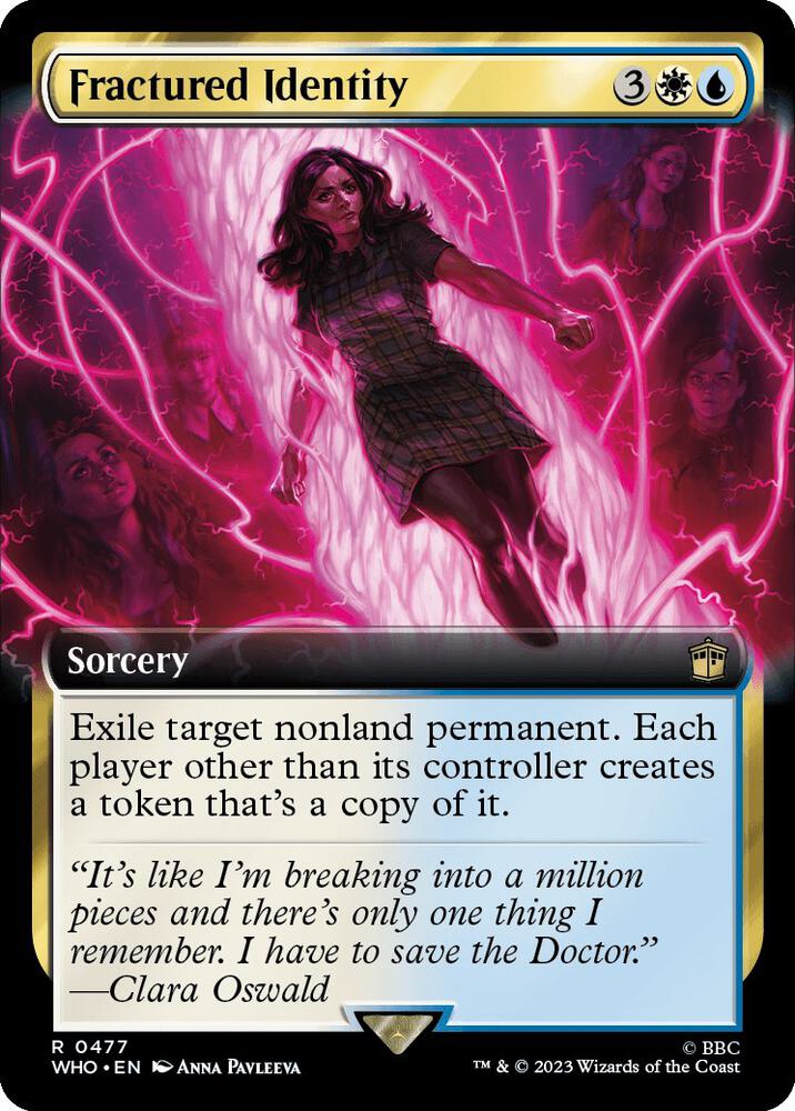 Fractured Identity (Extended Art) 477 card from Universes Beyond: Doctor Who