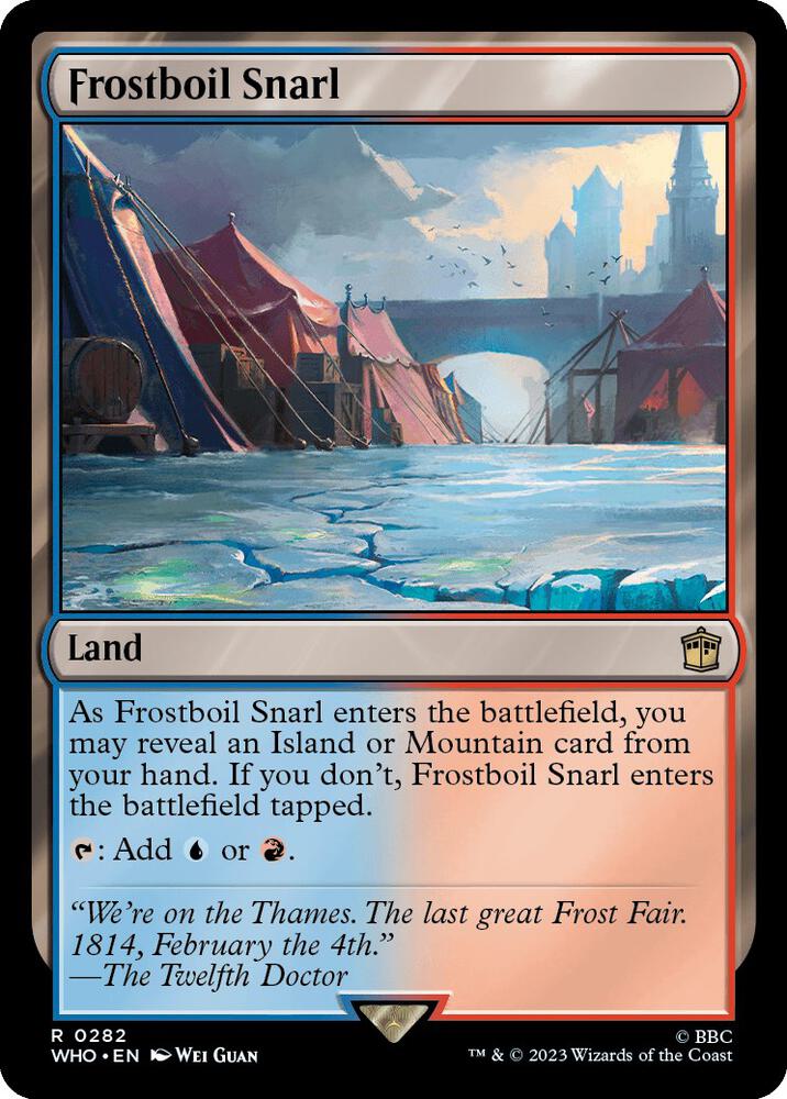 Frostboil Snarl 282 card from Universes Beyond: Doctor Who