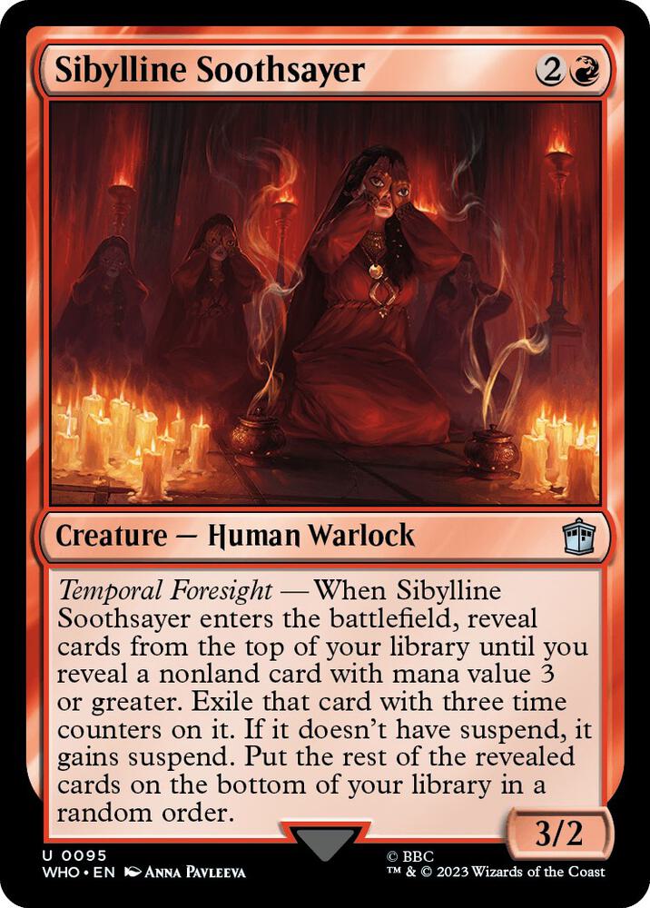 Sibylline Soothsayer 95 card from Universes Beyond: Doctor Who
