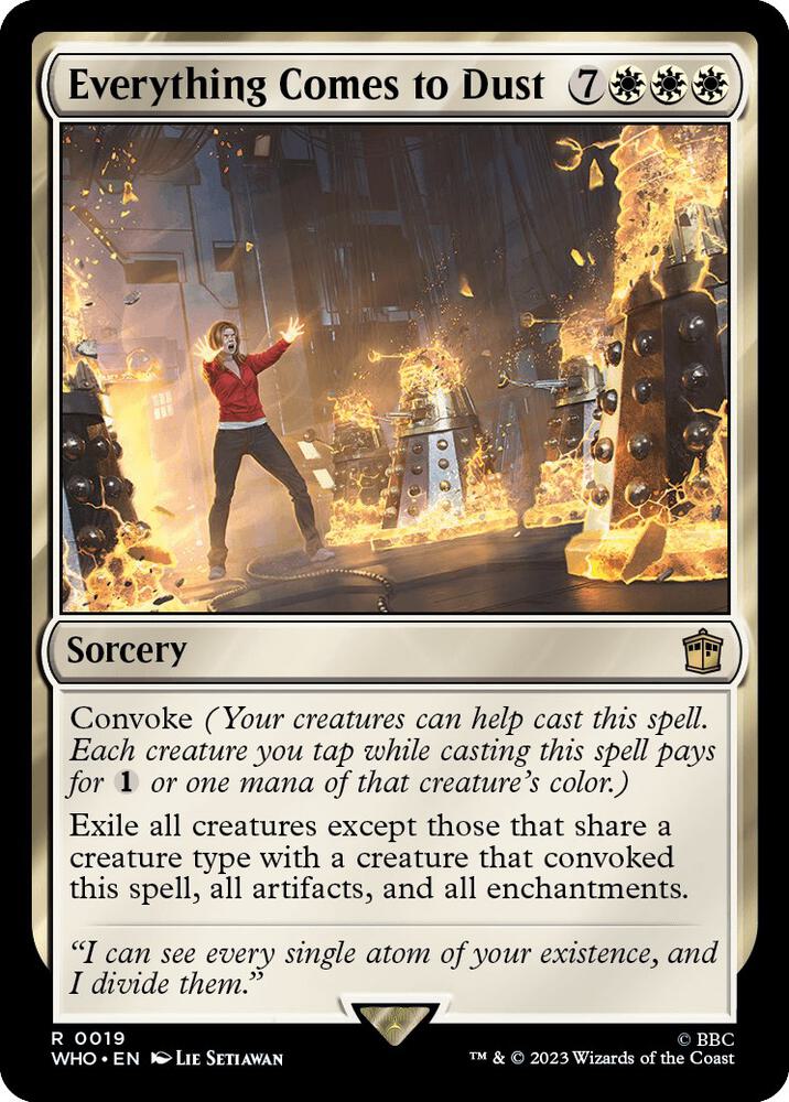 Everything Comes to Dust 19 card from Universes Beyond: Doctor Who