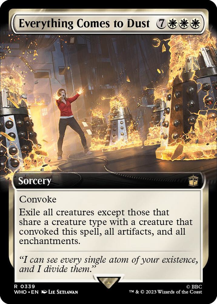 Everything Comes to Dust (Extended Art) 339 card from Universes Beyond: Doctor Who