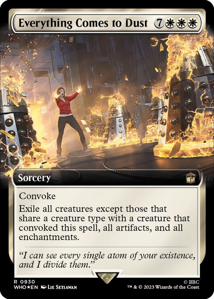 Everything Comes to Dust (Extended Art) (Surge Foil) 930 card from Universes Beyond: Doctor Who