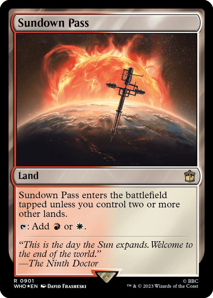 Sundown Pass (Surge Foil) 901 card from Universes Beyond: Doctor Who
