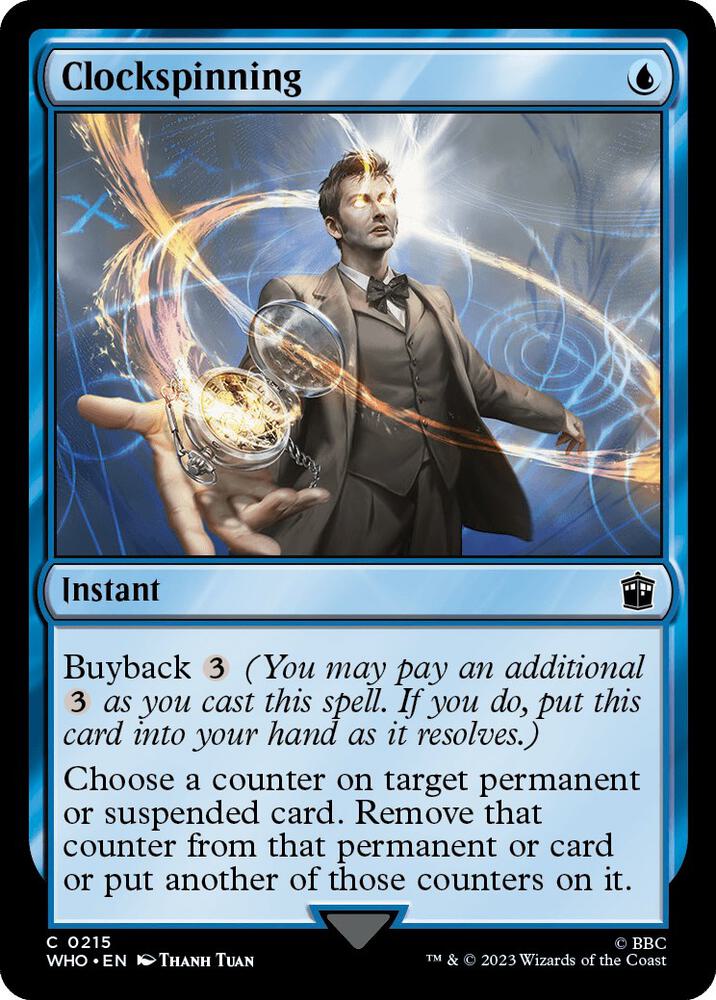 Clockspinning 215 card from Universes Beyond: Doctor Who
