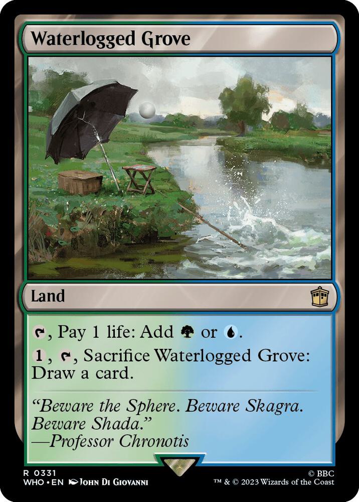 Waterlogged Grove 331 card from Universes Beyond: Doctor Who