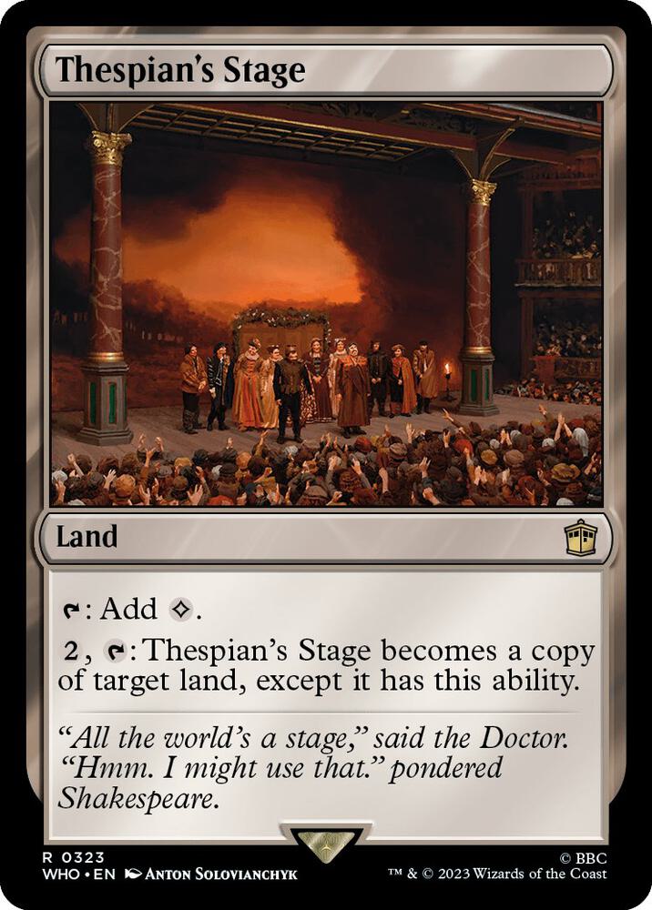 Thespian's Stage 323 card from Universes Beyond: Doctor Who