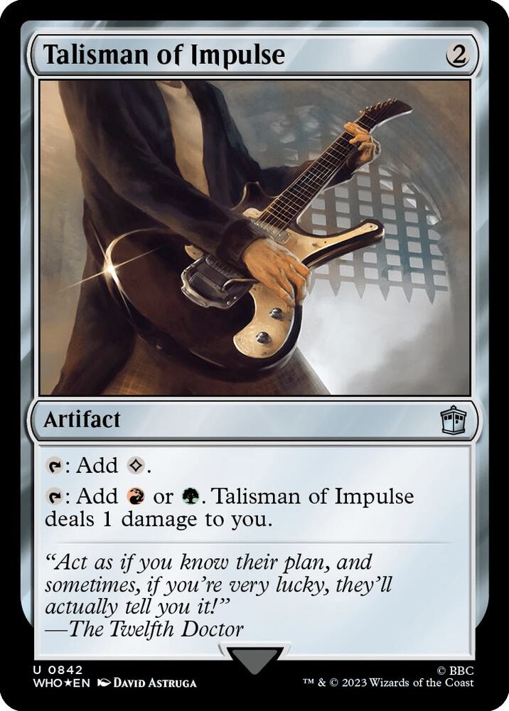 Talisman of Impulse (Surge Foil) 842 card from Universes Beyond: Doctor Who