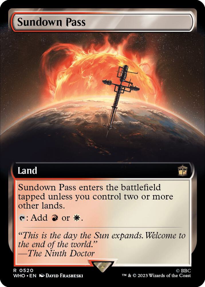 Sundown Pass (Extended Art) 520 card from Universes Beyond: Doctor Who