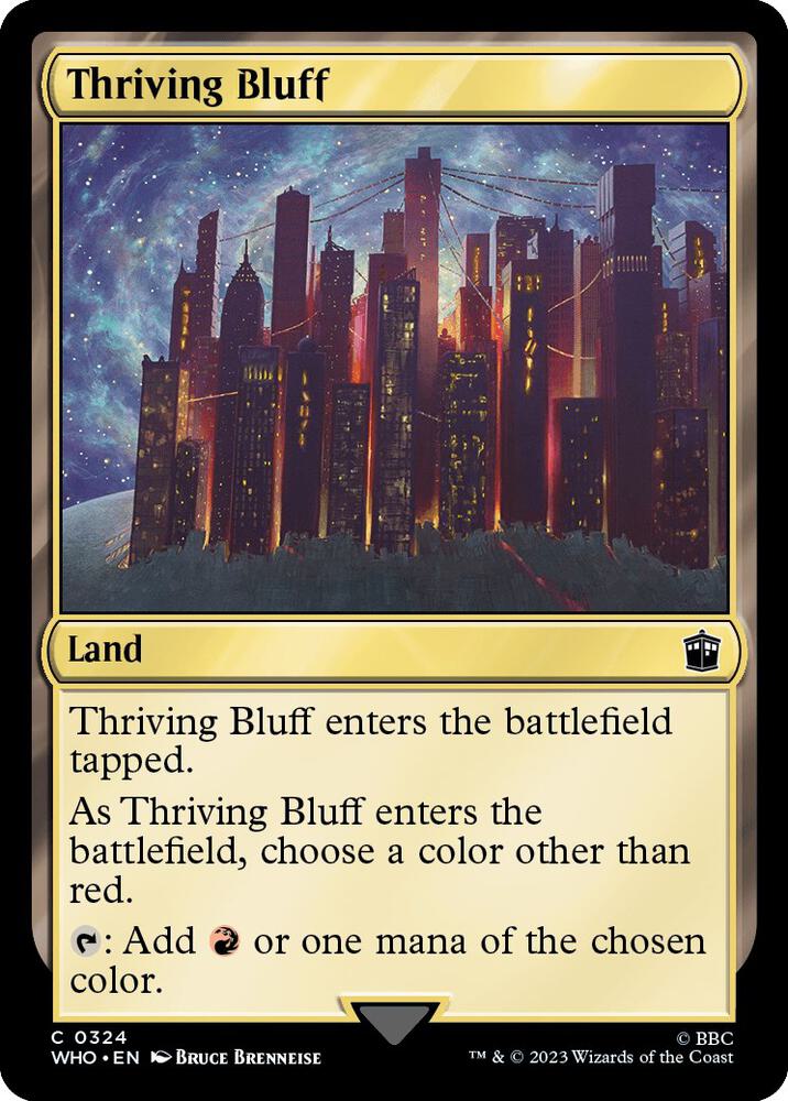 Thriving Bluff 324 card from Universes Beyond: Doctor Who