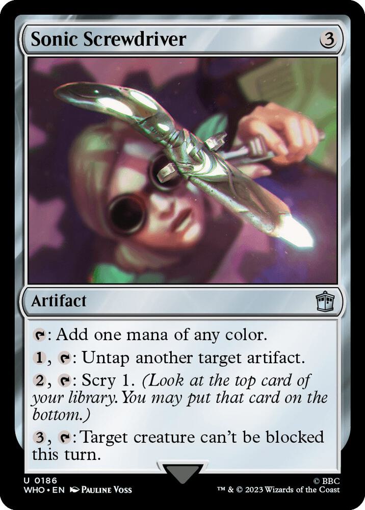 Sonic Screwdriver 186 card from Universes Beyond: Doctor Who