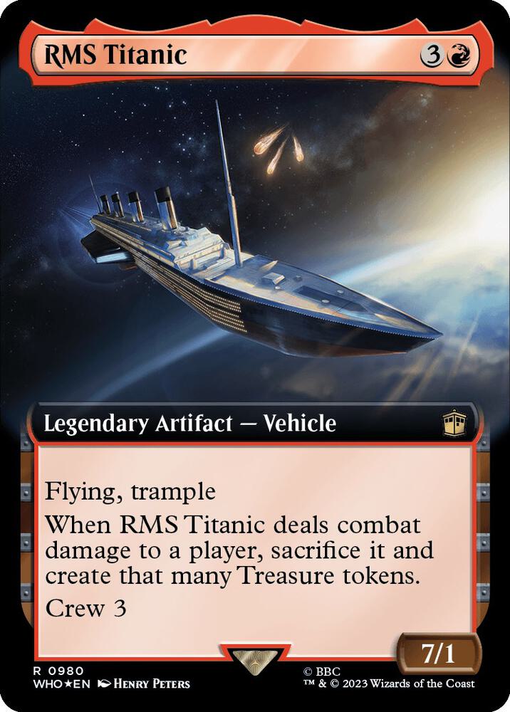 RMS Titanic (Extended Art) (Surge Foil) 980 card from Universes Beyond: Doctor Who