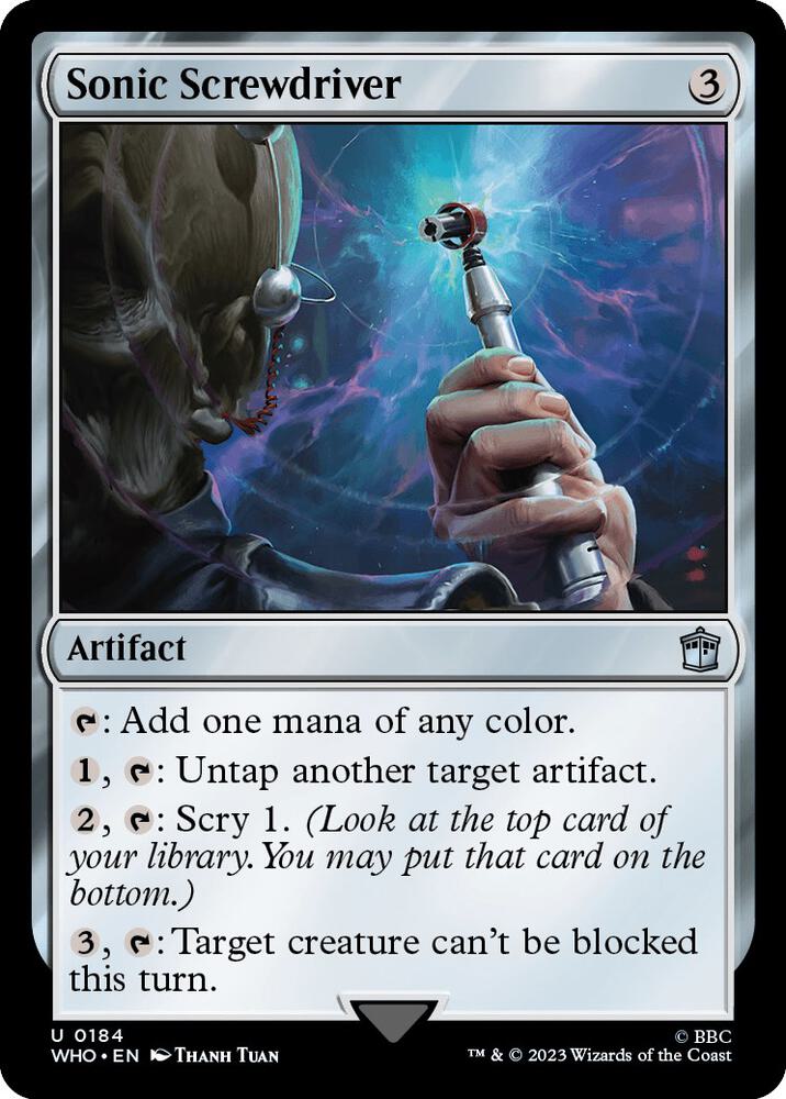 Sonic Screwdriver 184 card from Universes Beyond: Doctor Who