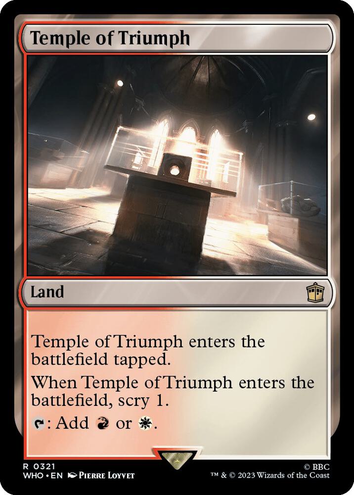 Temple of Triumph 321 card from Universes Beyond: Doctor Who