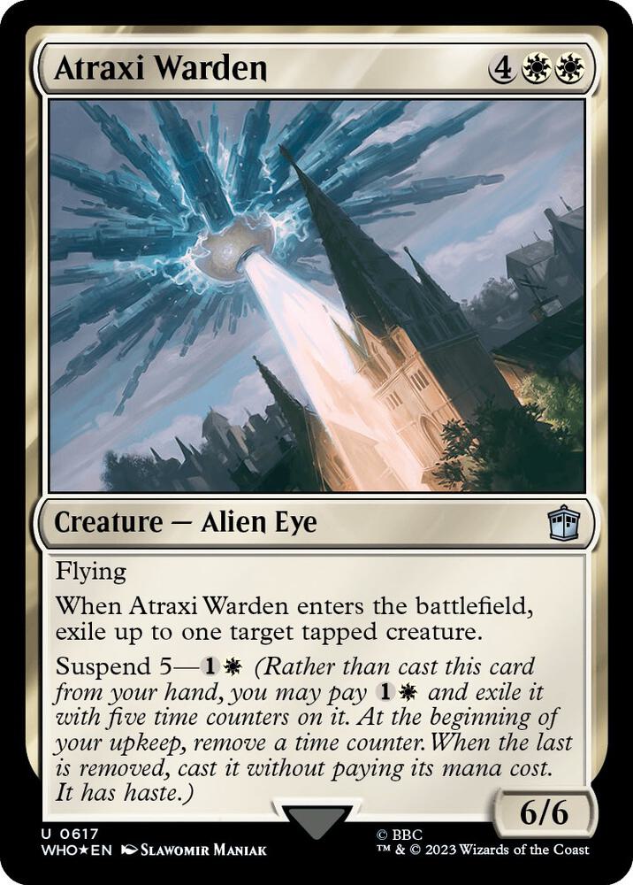 Atraxi Warden (Surge Foil) 617 card from Universes Beyond: Doctor Who