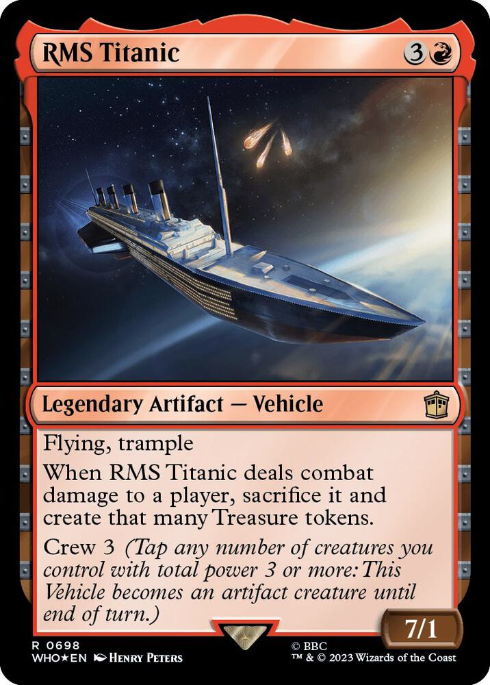 RMS Titanic (Surge Foil) 698 card from Universes Beyond: Doctor Who