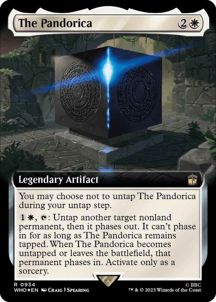 The Pandorica (Extended Art) (Surge Foil) 934 card from Universes Beyond: Doctor Who