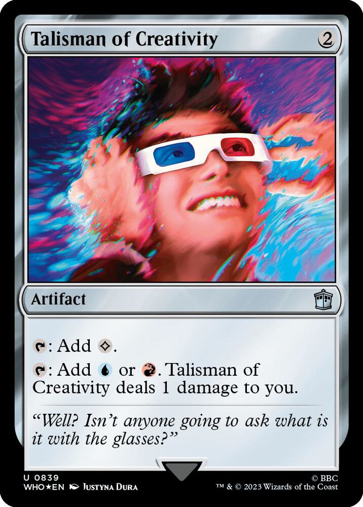 Talisman of Creativity (Surge Foil) 839 card from Universes Beyond: Doctor Who