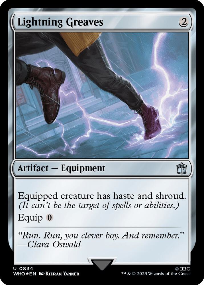 Lightning Greaves (Surge Foil) 834 card from Universes Beyond: Doctor Who