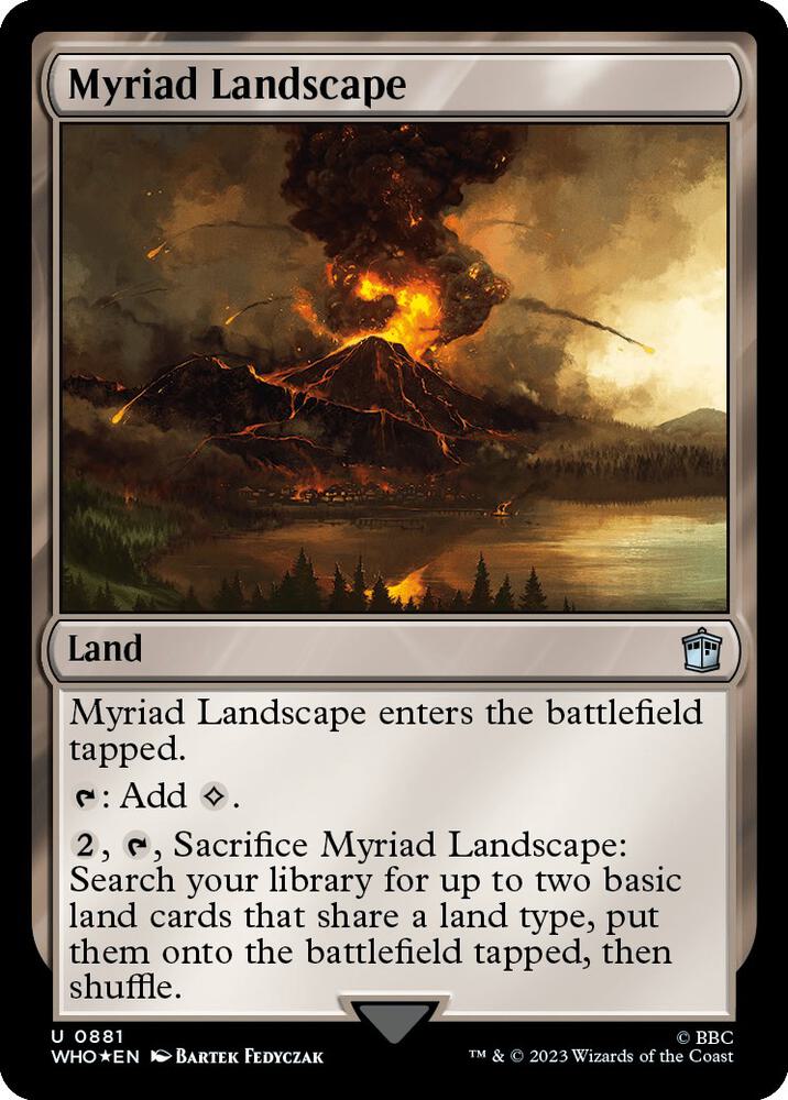 Myriad Landscape (Surge Foil) 881 card from Universes Beyond: Doctor Who