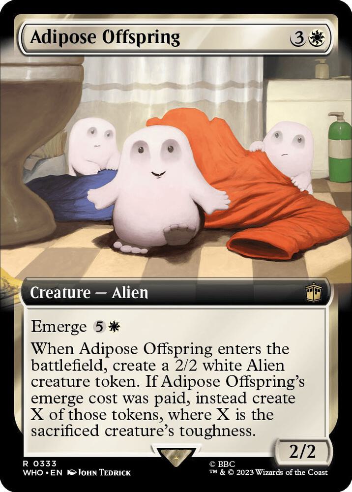 Adipose Offspring (Extended Art) 333 card from Universes Beyond: Doctor Who