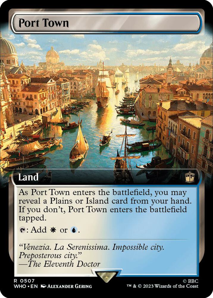 Port Town (Extended Art) 507 card from Universes Beyond: Doctor Who
