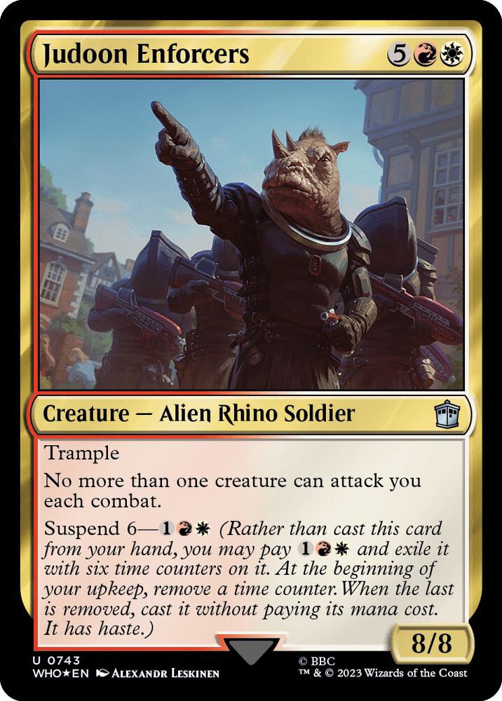 Judoon Enforcers (Surge Foil) 743 card from Universes Beyond: Doctor Who