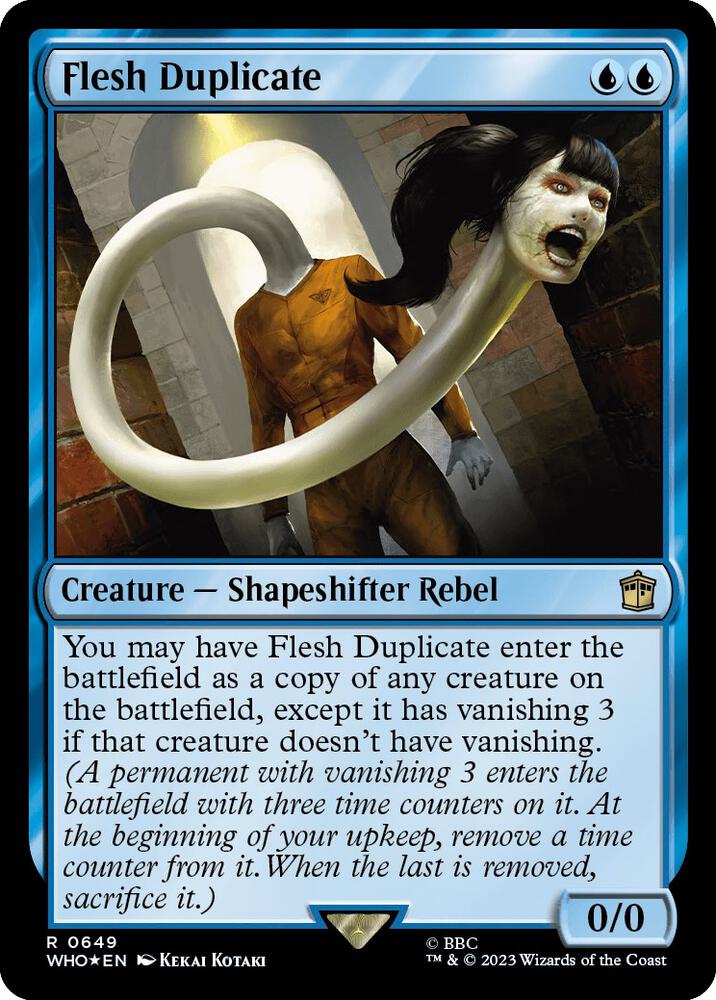 Flesh Duplicate (Surge Foil) 649 card from Universes Beyond: Doctor Who